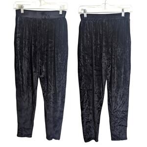 Vintage Liz Claiborne Black Velvet Pants Made In U.S.A. Women's 6